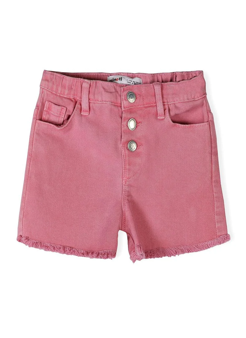 MINOTI Girls tailored pink cotton twill shorts 3m-7y